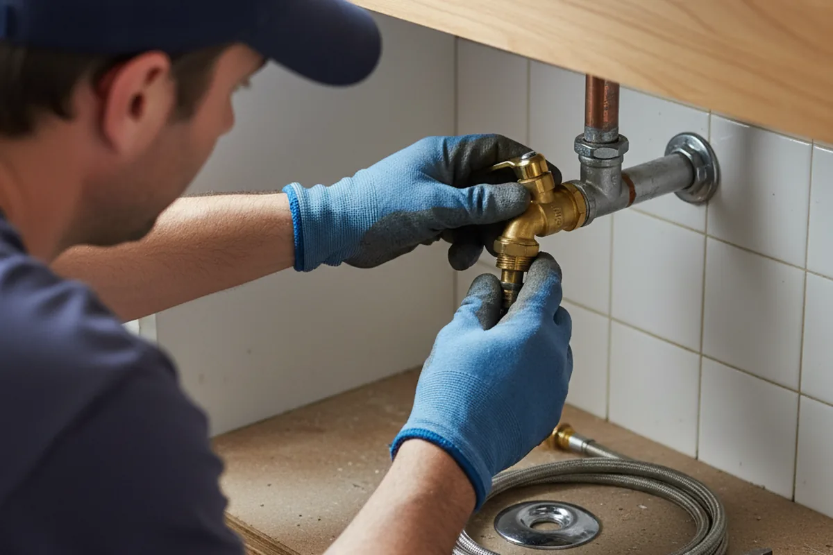 Shutoff valve and fitting work during Burst Pipe Repair in Nampa